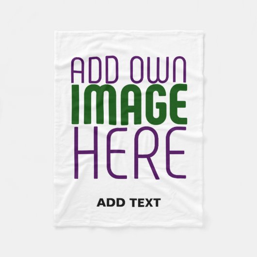 MODERN BEWERKBAAR EENVOUDIG WIT AFBEELDING TEKST S FLEECE DEKEN (Voorkant)