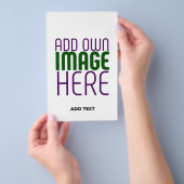 MODERN BEWERKBAAR EENVOUDIG WIT AFBEELDING TEKST S FLYER (Hand)