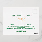 MODERN BEWERKBAAR EENVOUDIG WIT AFBEELDING TEKST S FOLIE FEESTDAGEN BRIEFKAART (Achterkant)