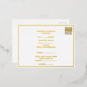 MODERN BEWERKBAAR EENVOUDIG WIT AFBEELDING TEKST S FOLIE UITNODIGING BRIEFKAART (Voorkant / Achterkant)