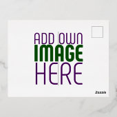 MODERN BEWERKBAAR EENVOUDIG WIT AFBEELDING TEKST S FOLIE UITNODIGING BRIEFKAART (Achterkant)