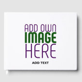 MODERN BEWERKBAAR EENVOUDIG WIT AFBEELDING TEKST S GASTENBOEK (Voorkant)