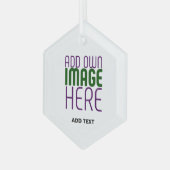 MODERN BEWERKBAAR EENVOUDIG WIT AFBEELDING TEKST S GLAS ORNAMENT (Voorkant links)