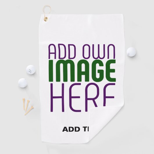 MODERN BEWERKBAAR EENVOUDIG WIT AFBEELDING TEKST S GOLFHANDDOEK (Insitu)