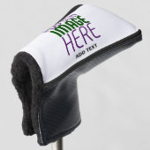 MODERN BEWERKBAAR EENVOUDIG WIT AFBEELDING TEKST S GOLFHEADCOVER (3/4 voorkant)