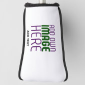 MODERN BEWERKBAAR EENVOUDIG WIT AFBEELDING TEKST S GOLFHEADCOVER (Draai 90)