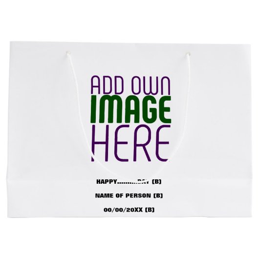 MODERN BEWERKBAAR EENVOUDIG WIT AFBEELDING TEKST S GROOT CADEAUZAKJE (Achterkant)