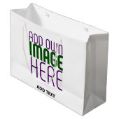 MODERN BEWERKBAAR EENVOUDIG WIT AFBEELDING TEKST S GROOT CADEAUZAKJE (Voorkant Gekanteld)