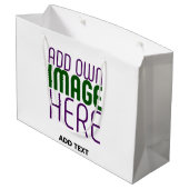 MODERN BEWERKBAAR EENVOUDIG WIT AFBEELDING TEKST S GROOT CADEAUZAKJE (Achterkant Gekanteld)