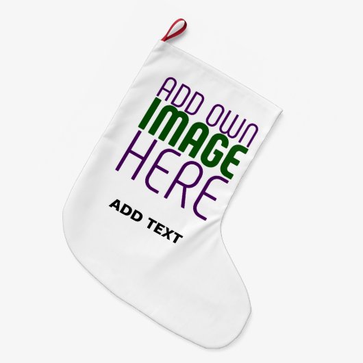 MODERN BEWERKBAAR EENVOUDIG WIT AFBEELDING TEKST S GROTE KERSTSOK (Voorkant (Hangend))