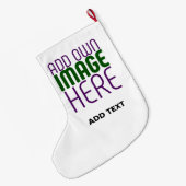 MODERN BEWERKBAAR EENVOUDIG WIT AFBEELDING TEKST S GROTE KERSTSOK (Achterkant (Hangend))