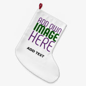 MODERN BEWERKBAAR EENVOUDIG WIT AFBEELDING TEKST S GROTE KERSTSOK (Voorkant (Hangend))