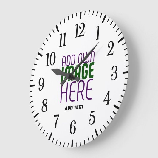 MODERN BEWERKBAAR EENVOUDIG WIT AFBEELDING TEKST S GROTE KLOK (Hoek)