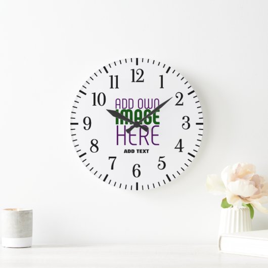MODERN BEWERKBAAR EENVOUDIG WIT AFBEELDING TEKST S GROTE KLOK (Huis)