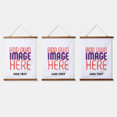 MODERN BEWERKBAAR EENVOUDIG WIT AFBEELDING TEKST S HANGEND WANDKLEED (Driedubbel)