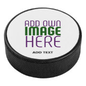 MODERN BEWERKBAAR EENVOUDIG WIT AFBEELDING TEKST S HOCKEY PUCK (3/4)