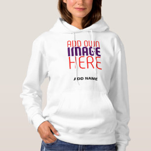MODERN BEWERKBAAR EENVOUDIG WIT AFBEELDING TEKST S HOODIE