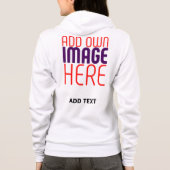 MODERN BEWERKBAAR EENVOUDIG WIT AFBEELDING TEKST S HOODIE (Achterkant)