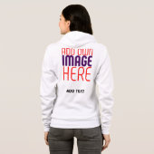 MODERN BEWERKBAAR EENVOUDIG WIT AFBEELDING TEKST S HOODIE (Achterkant volledig)