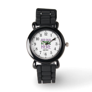 MODERN BEWERKBAAR EENVOUDIG WIT AFBEELDING TEKST S HORLOGE