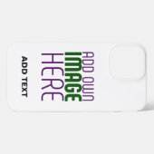 MODERN BEWERKBAAR EENVOUDIG WIT AFBEELDING TEKST S iPhone HOESJE (Achterkant horizontaal)