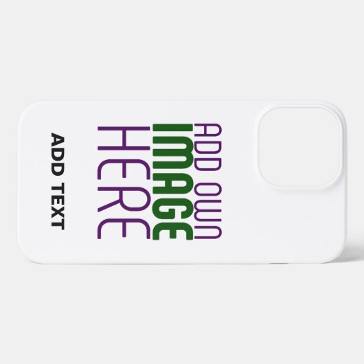 MODERN BEWERKBAAR EENVOUDIG WIT AFBEELDING TEKST S iPhone HOESJE (Achterkant horizontaal)