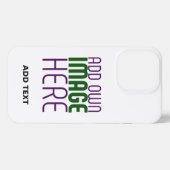 MODERN BEWERKBAAR EENVOUDIG WIT AFBEELDING TEKST S iPhone HOESJE (Achterkant horizontaal)