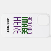 MODERN BEWERKBAAR EENVOUDIG WIT AFBEELDING TEKST S iPhone HOESJE (Achterkant horizontaal)