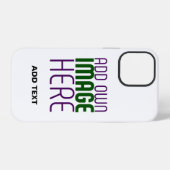MODERN BEWERKBAAR EENVOUDIG WIT AFBEELDING TEKST S iPhone HOESJE (Achterkant horizontaal)