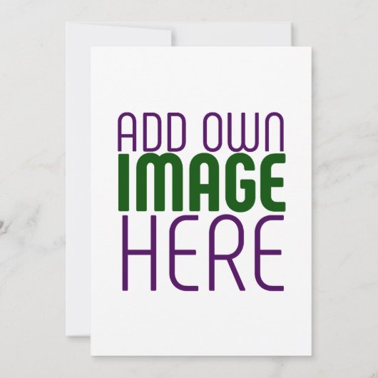 MODERN BEWERKBAAR EENVOUDIG WIT AFBEELDING TEKST S KAART (Achterkant)