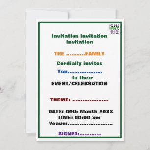 MODERN BEWERKBAAR EENVOUDIG WIT AFBEELDING TEKST S KAART