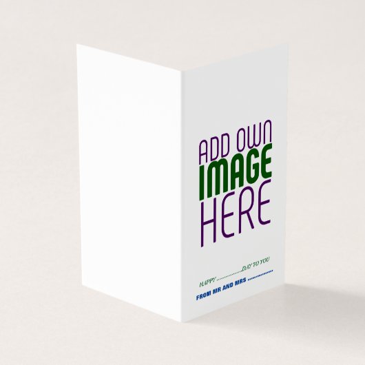 MODERN BEWERKBAAR EENVOUDIG WIT AFBEELDING TEKST S KAART (Buitenkant)