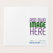 MODERN BEWERKBAAR EENVOUDIG WIT AFBEELDING TEKST S KAART (Buitenkant ongevouwen)