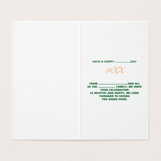 MODERN BEWERKBAAR EENVOUDIG WIT AFBEELDING TEKST S KAART (Binnenkant ongevouwen)