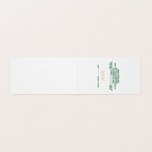 MODERN BEWERKBAAR EENVOUDIG WIT AFBEELDING TEKST S KAART (Binnenkant ongevouwen)