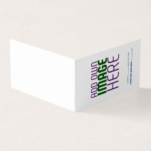 MODERN BEWERKBAAR EENVOUDIG WIT AFBEELDING TEKST S KAART