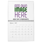 MODERN BEWERKBAAR EENVOUDIG WIT AFBEELDING TEKST S KALENDER (Feb 2027)