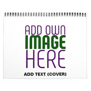 MODERN BEWERKBAAR EENVOUDIG WIT AFBEELDING TEKST S KALENDER
