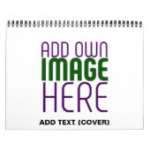 MODERN BEWERKBAAR EENVOUDIG WIT AFBEELDING TEKST S KALENDER (Hoes)