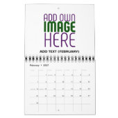 MODERN BEWERKBAAR EENVOUDIG WIT AFBEELDING TEKST S KALENDER (Feb 2027)