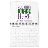 MODERN BEWERKBAAR EENVOUDIG WIT AFBEELDING TEKST S KALENDER (Jan 2027)