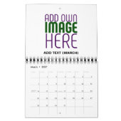 MODERN BEWERKBAAR EENVOUDIG WIT AFBEELDING TEKST S KALENDER (Mar 2027)