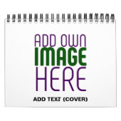 MODERN BEWERKBAAR EENVOUDIG WIT AFBEELDING TEKST S KALENDER (Hoes)