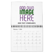 MODERN BEWERKBAAR EENVOUDIG WIT AFBEELDING TEKST S KALENDER (Feb 2026)