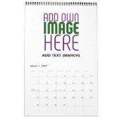 MODERN BEWERKBAAR EENVOUDIG WIT AFBEELDING TEKST S KALENDER (Mar 2027)