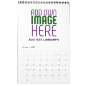 MODERN BEWERKBAAR EENVOUDIG WIT AFBEELDING TEKST S KALENDER (Jan 2027)