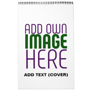 MODERN BEWERKBAAR EENVOUDIG WIT AFBEELDING TEKST S KALENDER