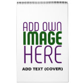 MODERN BEWERKBAAR EENVOUDIG WIT AFBEELDING TEKST S KALENDER (Hoes)