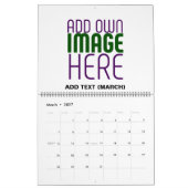 MODERN BEWERKBAAR EENVOUDIG WIT AFBEELDING TEKST S KALENDER (Mar 2027)