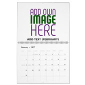 MODERN BEWERKBAAR EENVOUDIG WIT AFBEELDING TEKST S KALENDER (Feb 2027)